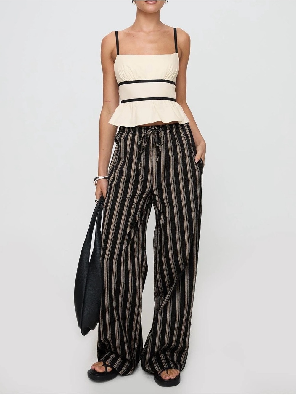 Princes Polly Striped Wide-Leg Pants